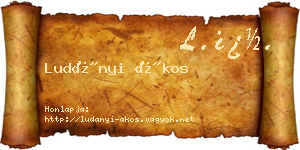 Ludányi Ákos névjegykártya