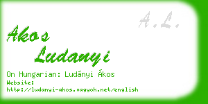 akos ludanyi business card